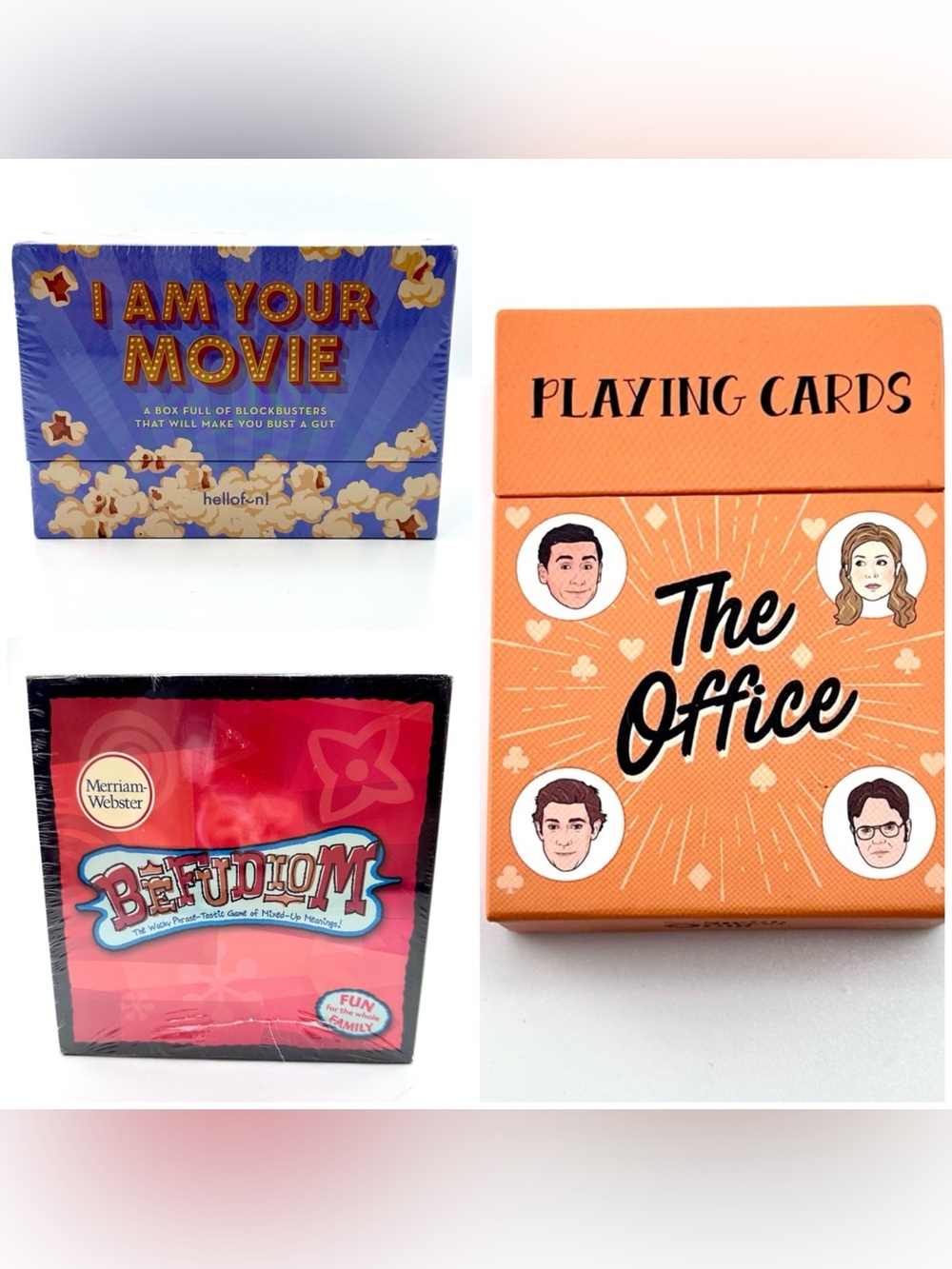 Game Night Bundle NEW Sealed: The Office Playing Cards Befudiom I Am Your Movie